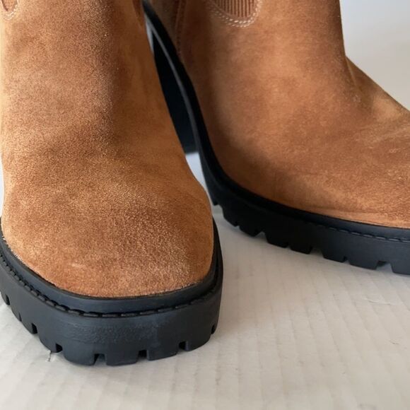 Chelsea & Violet Filip Lugged Block Booties Suede - Picture 6 of 10